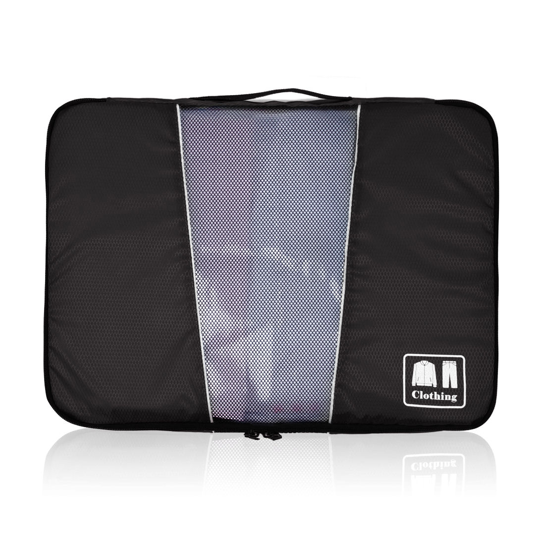 Bagsmart กระเป๋าจัดระเบียบเดินทาง 4 ใบ กันน้ำ พกพาสะดวก ใส่เสื้อผ้า, อุปกรณ์ไอที, อุปกรณ์น้ำ และรองเท้า (Black)