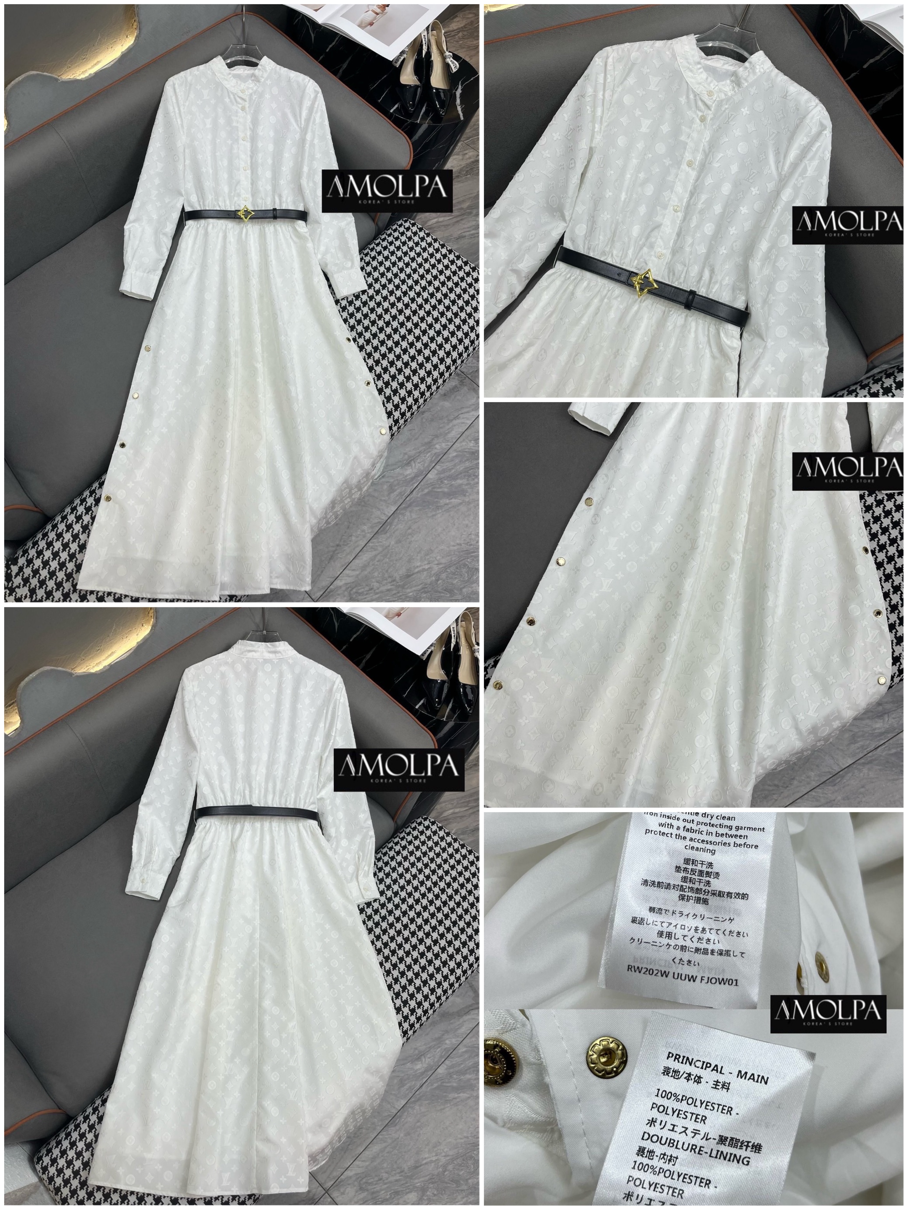 LONG MAXI DRESS LV 3D เนื้อผ้าดีมาก มีน้ำหนักสุดๆ คุณภาพแน่น : สินค้าคุณภาพ (พร้อมส่ง)