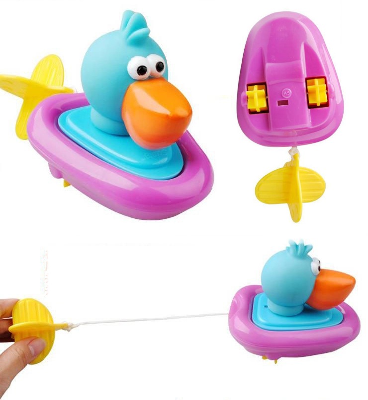 ของเล่นลอยน้ำ เรือน้อยแล่นชิว SASSY - Pull & Go Boat for Baby Bath Time Toys