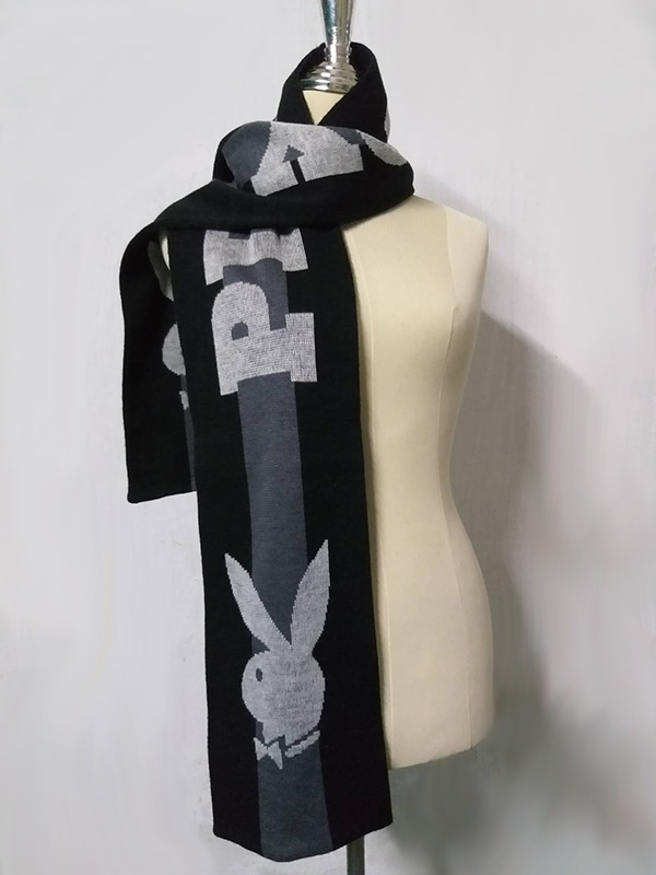 ผ้าพันคอ PLAYBOY ไหมพรมหนา อุ่นติดลบ