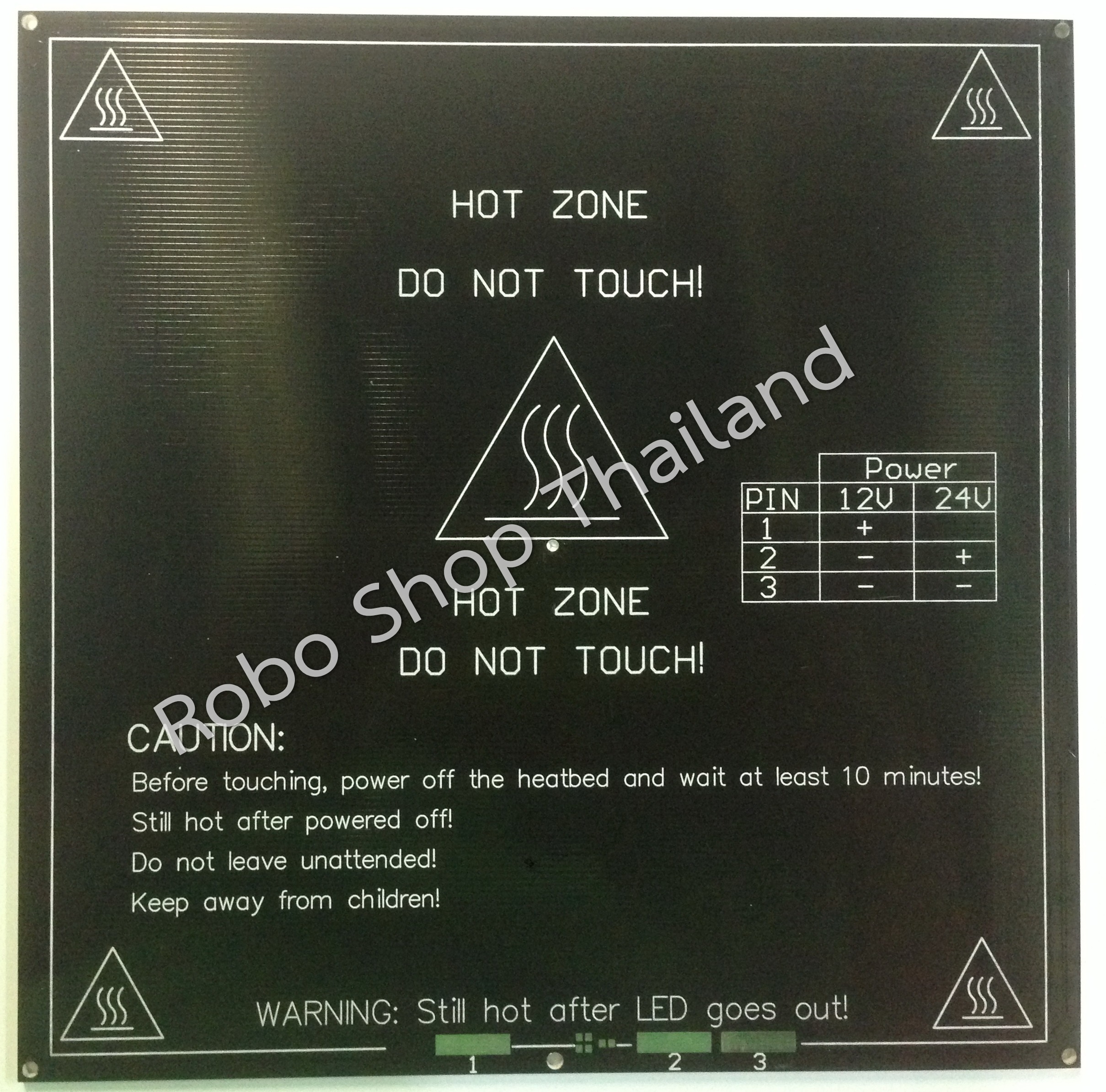 Heatbed 20x20cm. Aluminium
