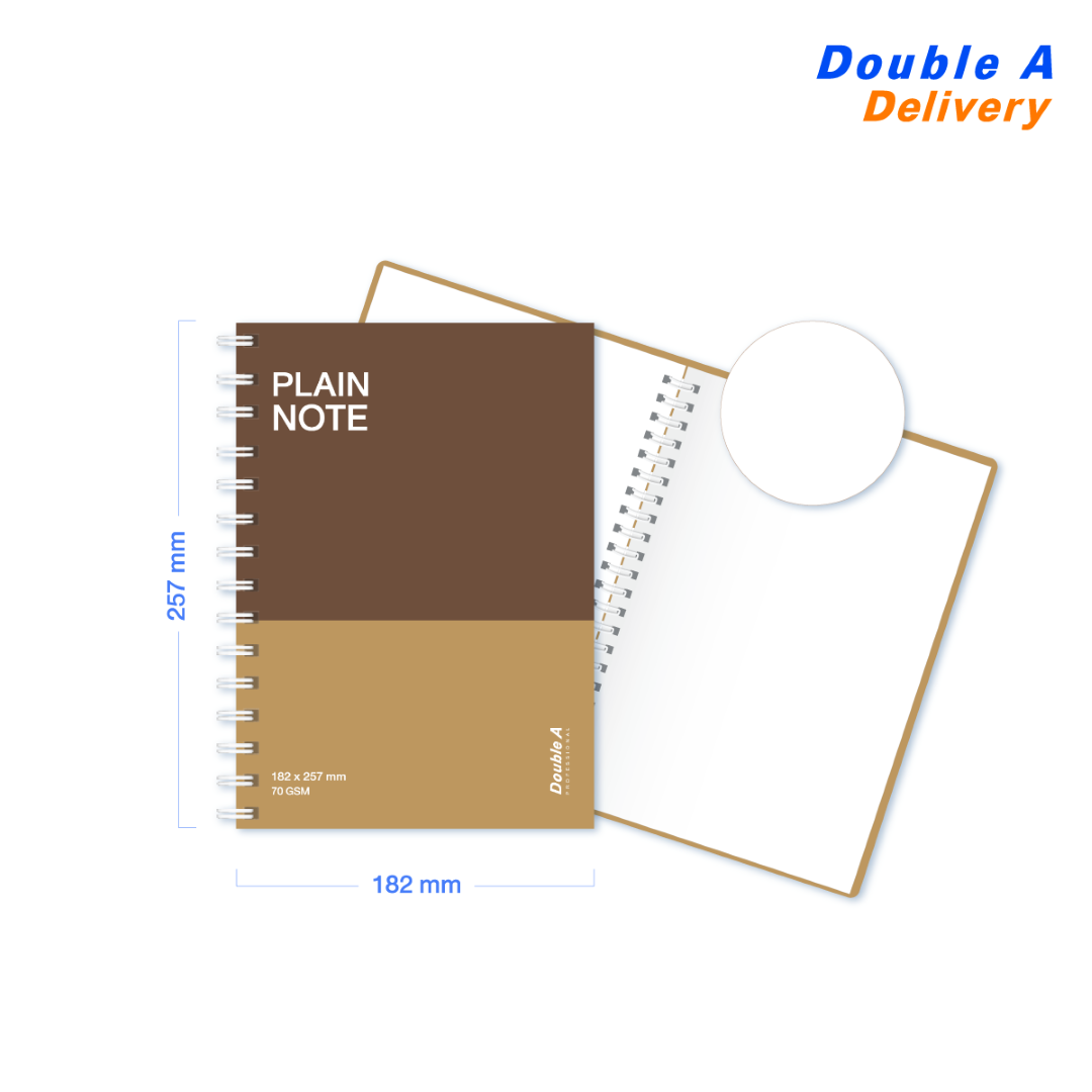 [4 เล่ม]สมุดสันห่วง B5 70แกรม 60แผ่น เนื้อในไม่พิมพ์เส้น