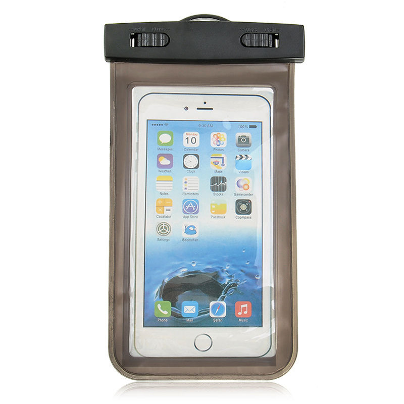 สุดคุ้ม ซองกันน้ำมือถือคุณภาพดี ป้องกันสิ่งสกปรก อยู่ในน้ำยังทัชสกรีน ถ่ายรูป หรือวิดีโอได้ชัดเจน ผลิตจาก PVC ใส ใส่มือถือได้ทุกขนาด มีสายห้อยคอ