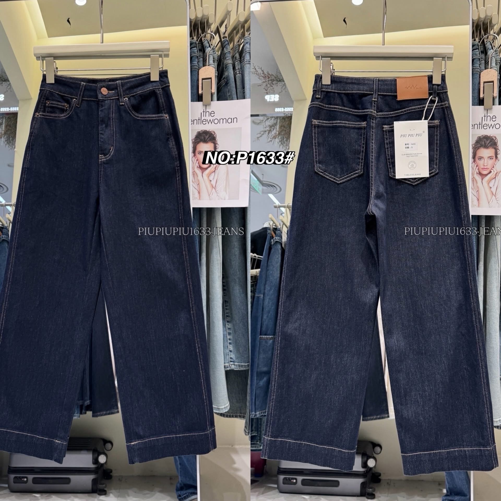 กางเกงยีนส์ขา8ส่วน ทรงเรียบๆ ปลายขาเย็บ ปลายขากว้าง เก๋มากๆ เอวสูง ใส่ดูเพรียวมาก(ผ้ายืด) ใส่สบาย : สินค้าคุณภาพ (พร้อมส่ง)