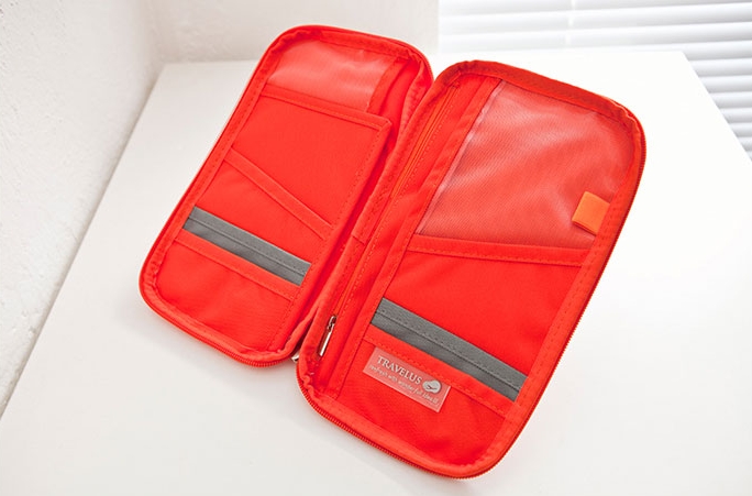 กระเป๋าใส่พาสปอร์ต กระเป๋าใส่หนังสือเดินทาง อเนกประสงค์ มีสายคล้องมือ ใส่เอกสารได้เยอะ พกพาสะดวก กันน้ำ คุณภาพดี