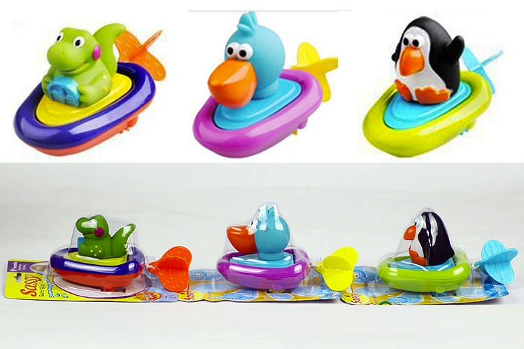 ของเล่นลอยน้ำ เรือน้อยแล่นชิว SASSY - Pull & Go Boat for Baby Bath Time Toys