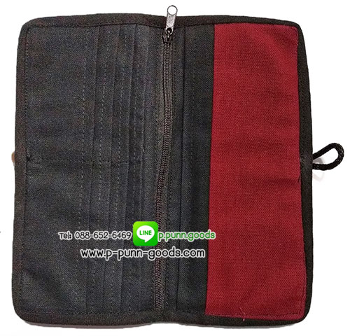 กระเป๋าสตางค์ผ้าชาวเขา กระเป๋าใบยาว