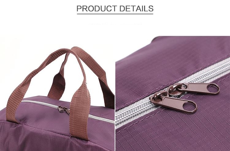 กระเป๋าช้อปปิ้งพับเก็บได้ ผ้าหนา สีสันสดใส ผลิตจากโพลีเอสเตอร์กันน้ำ คุ้มค่า (Foldable Duffle Bag for Travel)