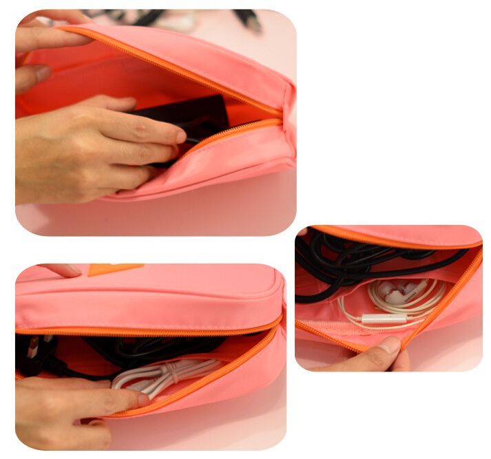 กระเป๋าใส่อุปกรณ์อิเล็กทรอนิกส์ กระเป๋าไอที หรือปรับเป็นใส่เครื่องสำอางก็ได้ ผลิตจากไนล่อนกันน้ำคุณภาพดีมี 4 สีให้เลือก