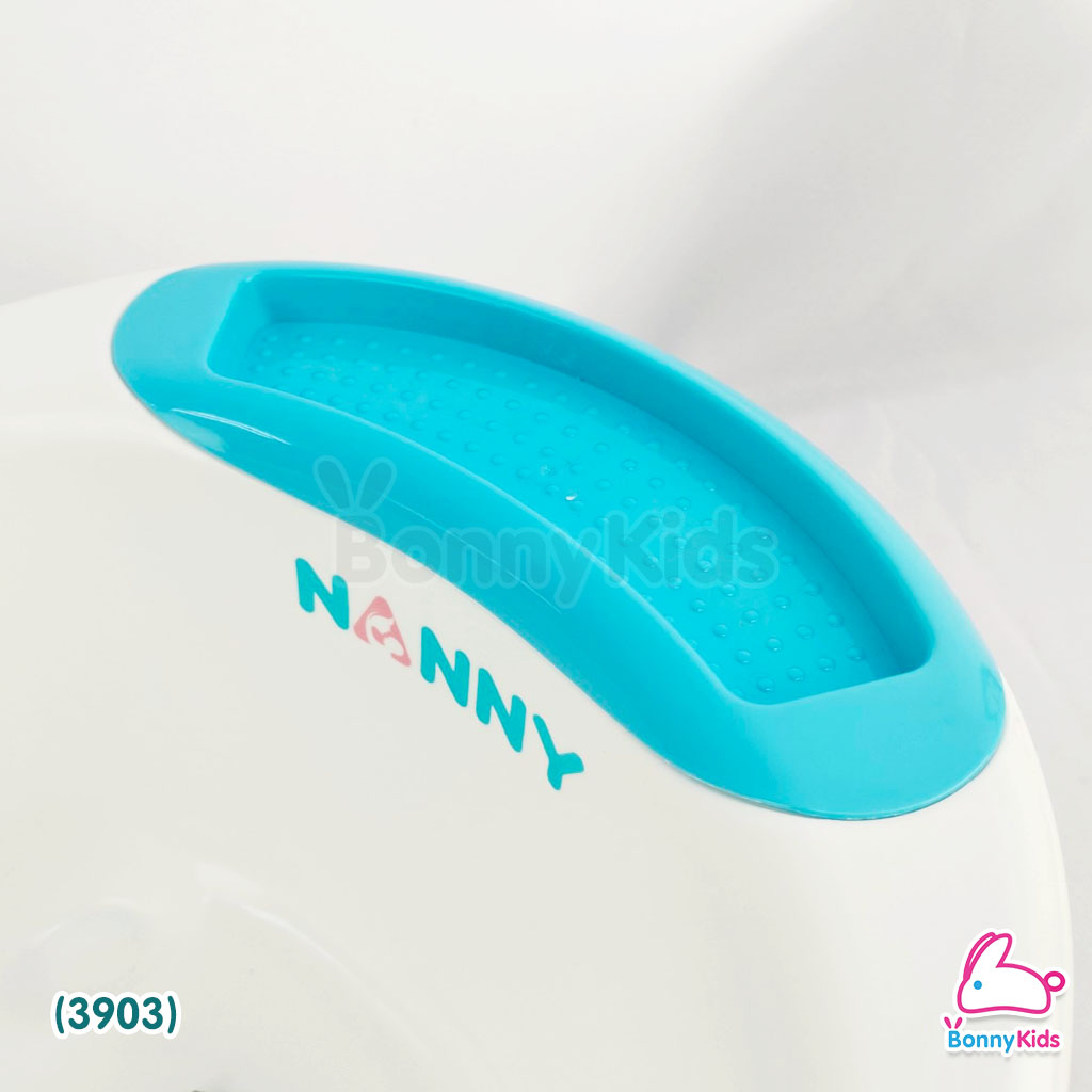 (3903) อ่างอาบน้ำเด็ก NANNY ทูโทน มีจุกปล่อยน้ำ สีฟ้า