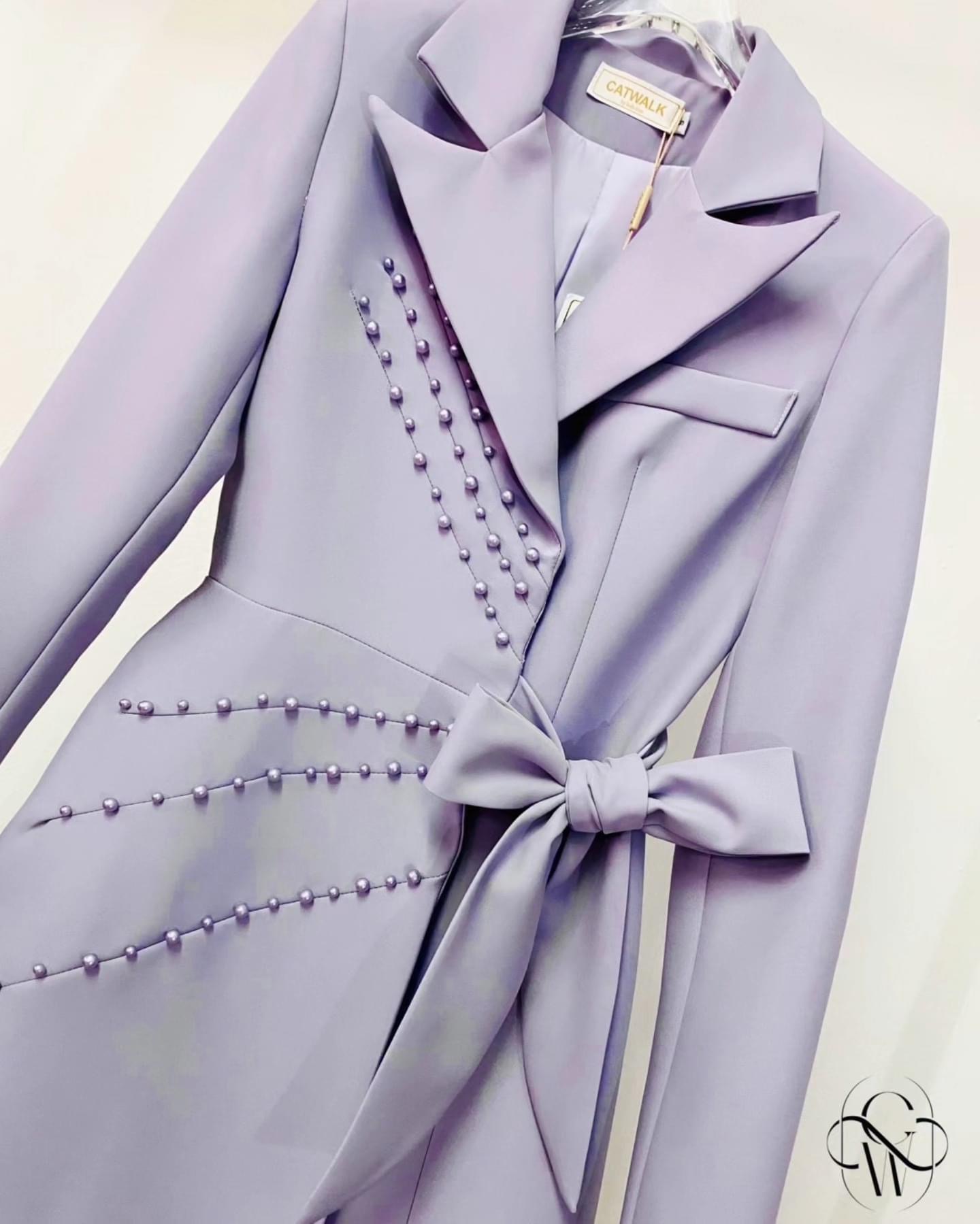 เดรสปกเทเล่อร์ ป้ายหน้าแต่งมุก เนื้อผ้าเกรดเอ เนื้อนุ่มใส่สบาย : สินค้าคุณภาพ (พร้อมส่ง)