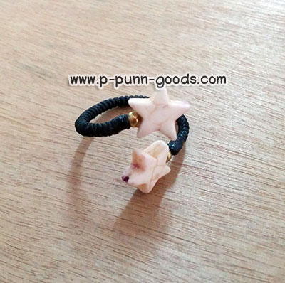 แหวนพันเชือกเทียน จี้เทอร์ควอยส์รูปดาว