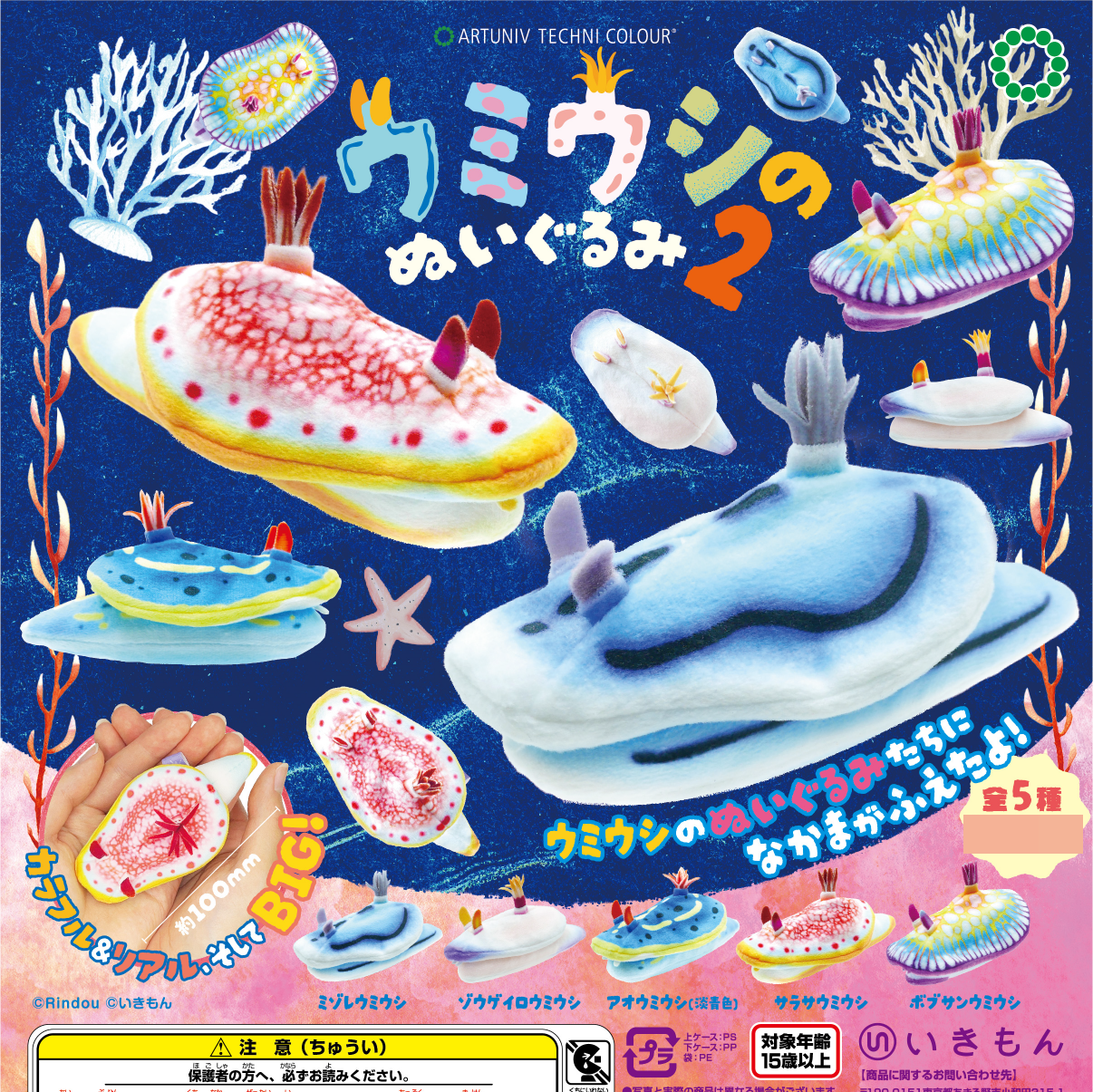 กาชาปองตุ๊กตาทากทะเล Sea Slug Plush Toy 2