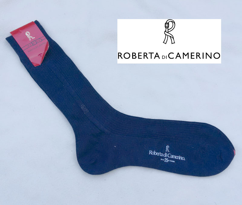 ถุงเท้าชาย ROBERTA DI CAMERINO สีกรม เนื้อดีมาก