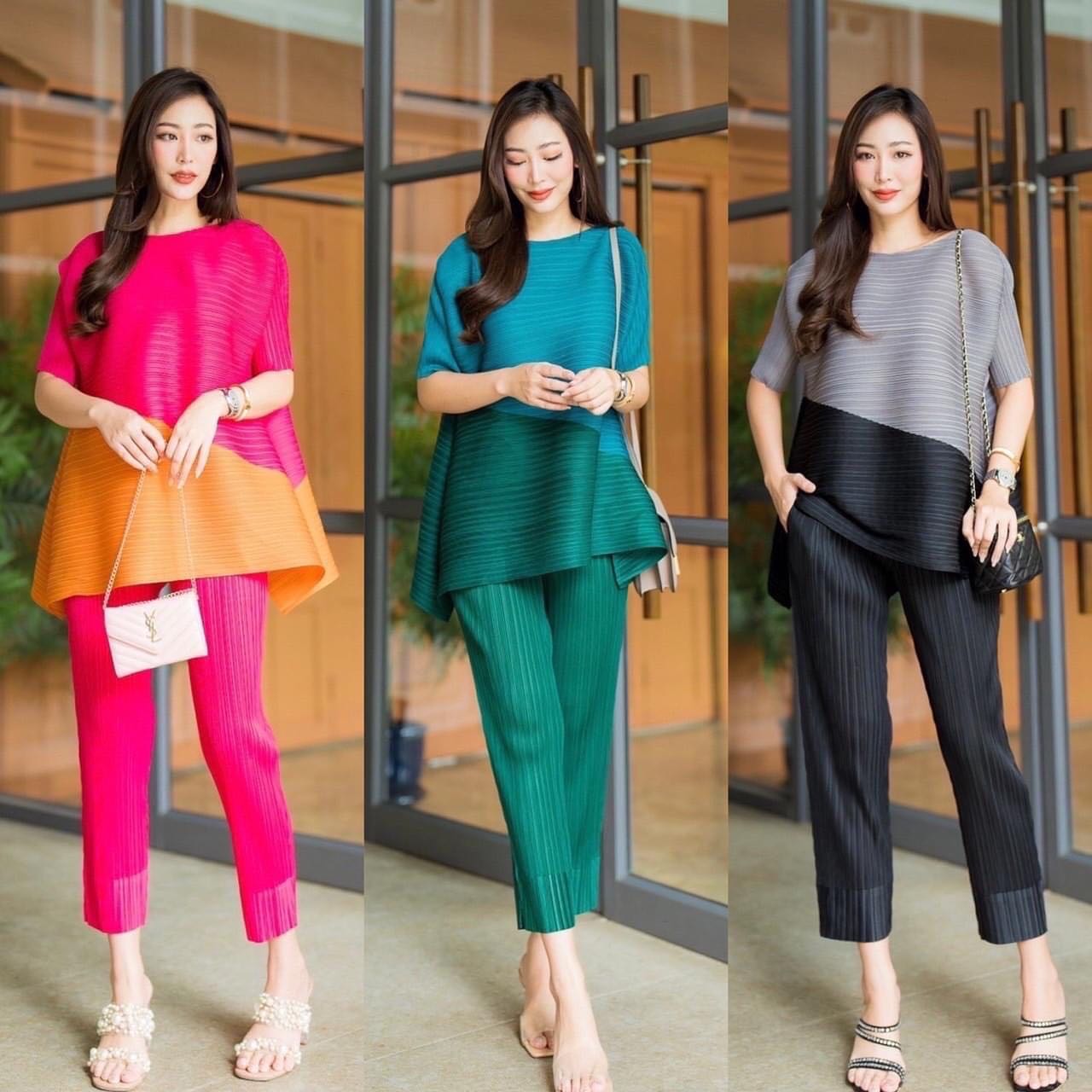 ชุดเซตผ้าอัดพลีท แบบงานBrand คุณภาพแน่นๆ AA Premium 💫 สินค้าคุณภาพ (พร้อมส่ง)