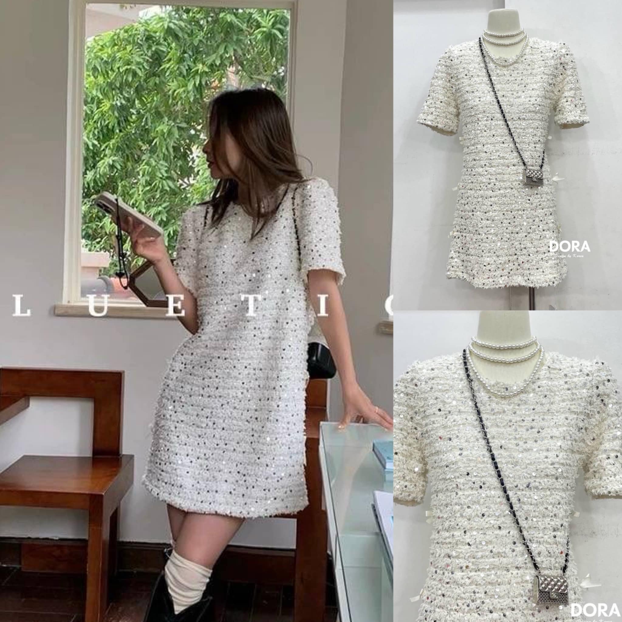 Mini dress ผ้ายืดหยุ่น แต่งโบด้านข้าง น่ารักสวยผ้าดี มีซับในอย่างดี ใส่สบาย สินค้าคุณภาพ (พร้อมส่ง)