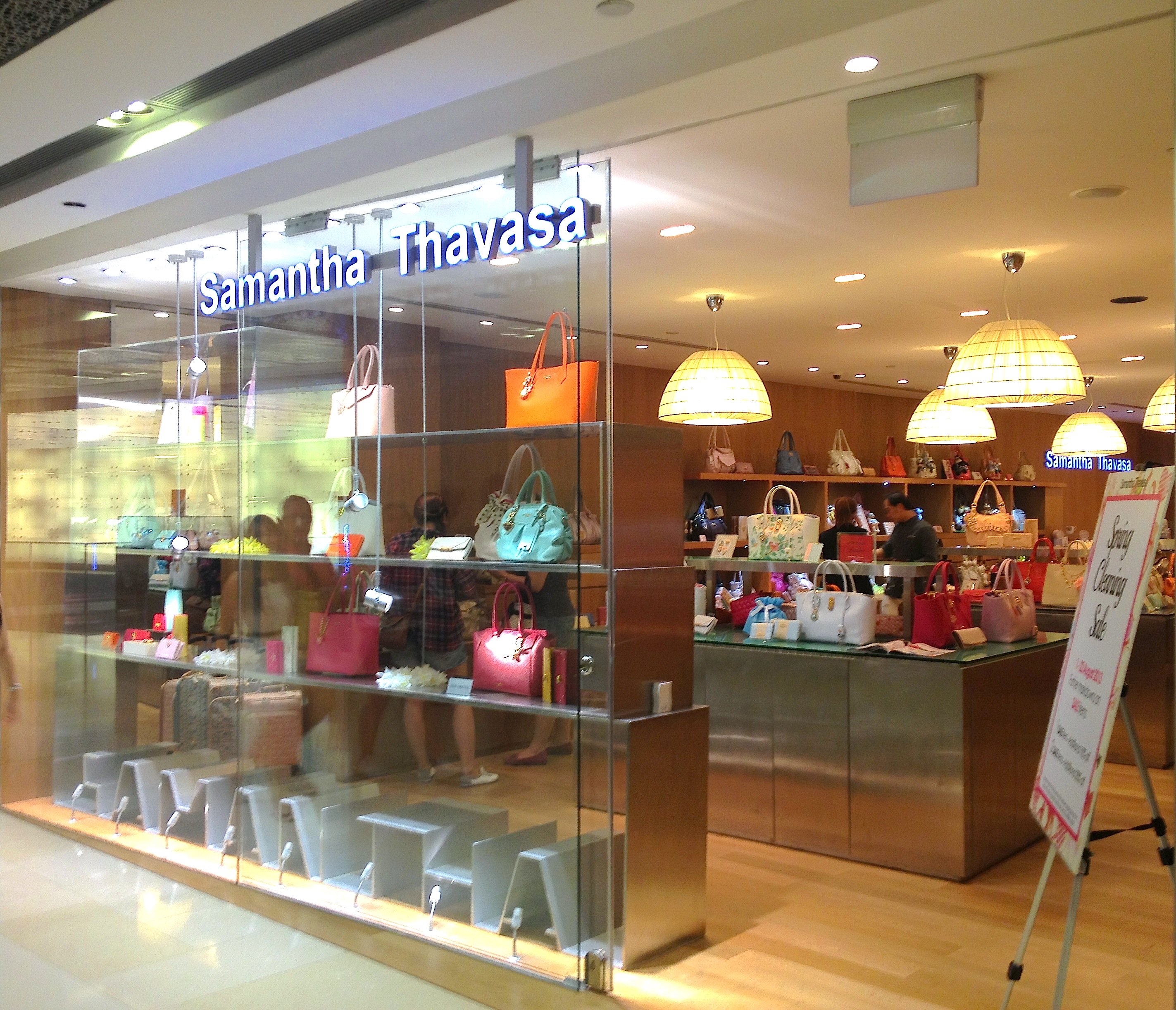 กระเป๋าสตางค์ Samantha Thavasa หนังแท้ ช่องเยอะมาก