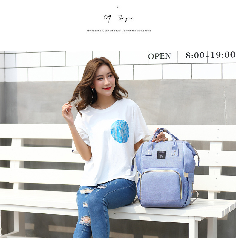 กระเป๋าคุณแม่ แบบเป้สะพายหลัง เก็บสัมภาระลูกน้อย ใบใหญ่กว่า!! ช่องเก็บของเยอะ