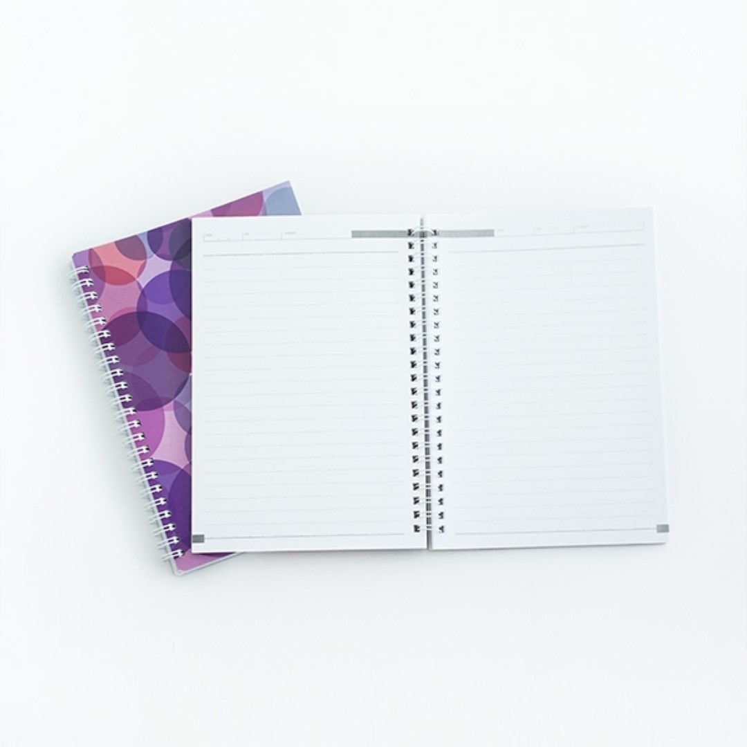 สมุดสันห่วง ขนาด A5 70 แกรม ลาย Bubble (แพ็ค 4 เล่มคละลาย)