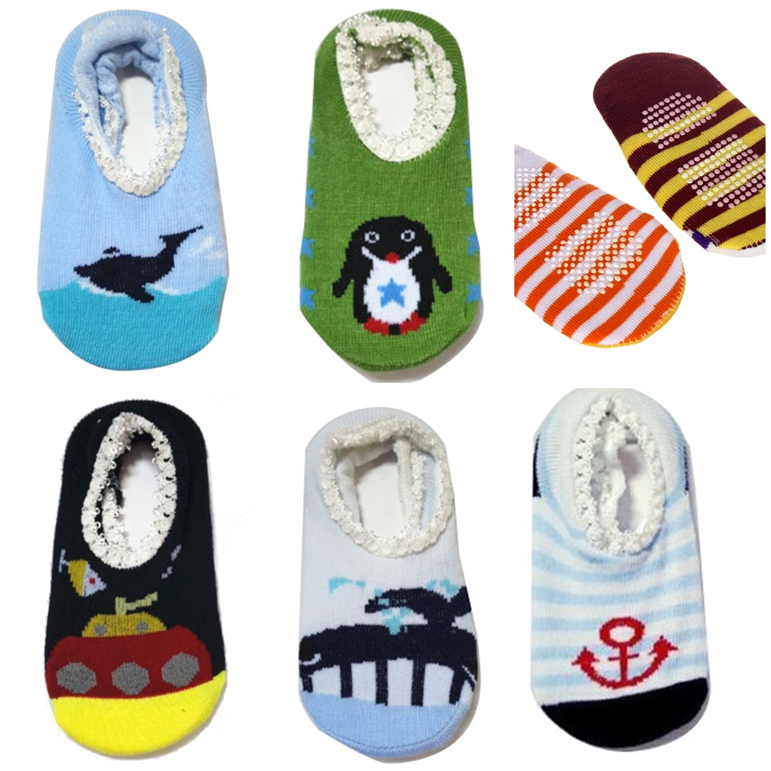 ถุงเท้าเด็กอ่อน ถุงเท้าเด็กเล็ก ถุงเท้าทารก 3-18 เดือน ชายหญิง ข้อสั้น มีกันลื่น รูปสัตว์น่ารัก