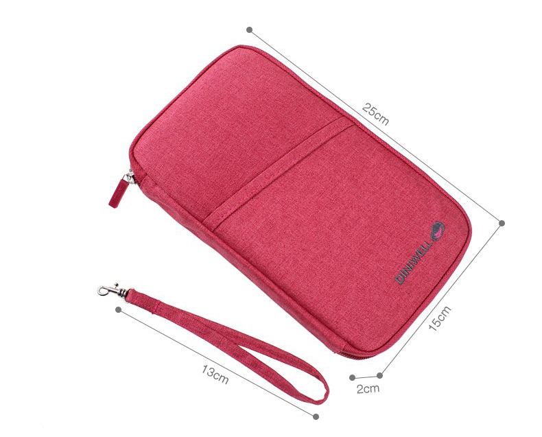 กระเป๋าใส่พาสปอร์ต กระเป๋าใส่หนังสือเดินทาง ใส่เอกสารต่างๆ มีสายคล้องมือ คุณภาพดี (Travel Wallet Passport Holder, Family Passport Holder with Hand & Neck Strap)