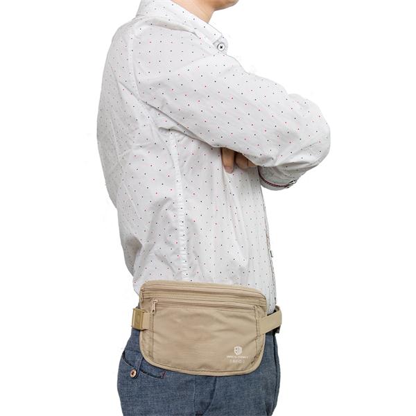 ฺBagsmart กระเป๋าใส่พาสปอร์ตคาดเอว ใส่เอกสารสำคัญ ป้องกันการขโมยข้อมูลด้วยคลื่น RFID มีสองสีให้เลือก