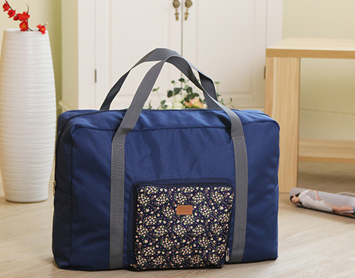 DINIWELL กระเป๋าเดินทางพับเก็บได้ ลายดอกไม้ เสียบกระเป๋าเดินทางได้ ผ้าเนื้อหนา ใหญ่ จุ ช่องเสียบใหญ่ มี 4 สี 4 ลาย ให้เลือก ผลิตจากโพลีเอสเตอร์คุณภาพดี