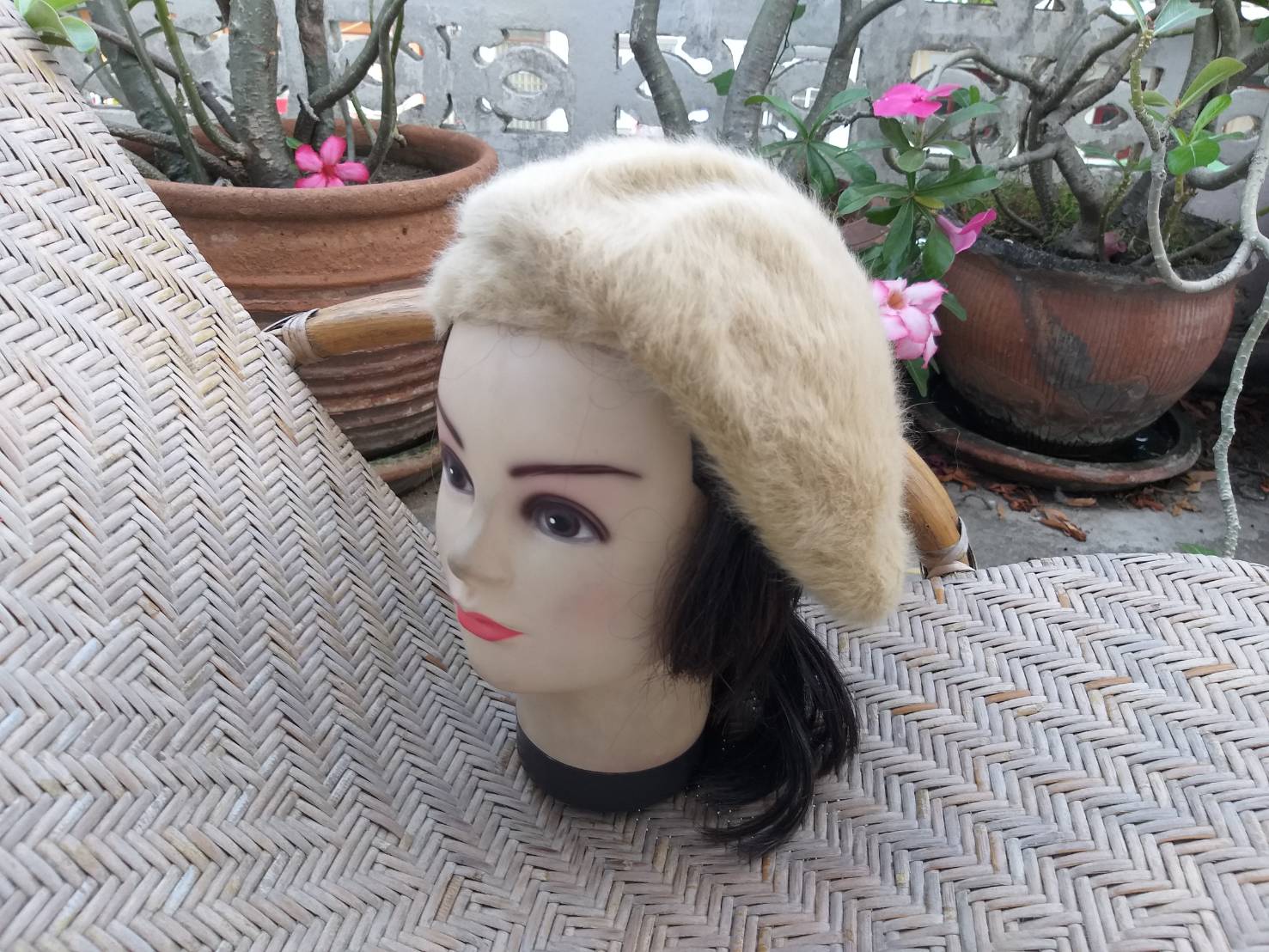 หมวกเบเร่ต์ขนกระต่ายแท้ INGNI สีน้ำตาล