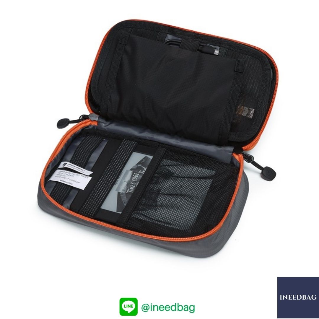 ฺBagsmart กระเป๋าจัดระเบียบอิเล็กทรอนิกส์ กระเป๋าใส่สายชาร์จ กระเป๋าใส่ฮาร์ดดิสก์ กระเป๋าใส่อุปกรณ์ไอที มีสองชั้น ช่องเยอะพิเศษ มีหูหิ้วพกพาสะดวก (เทา-ส้ม)