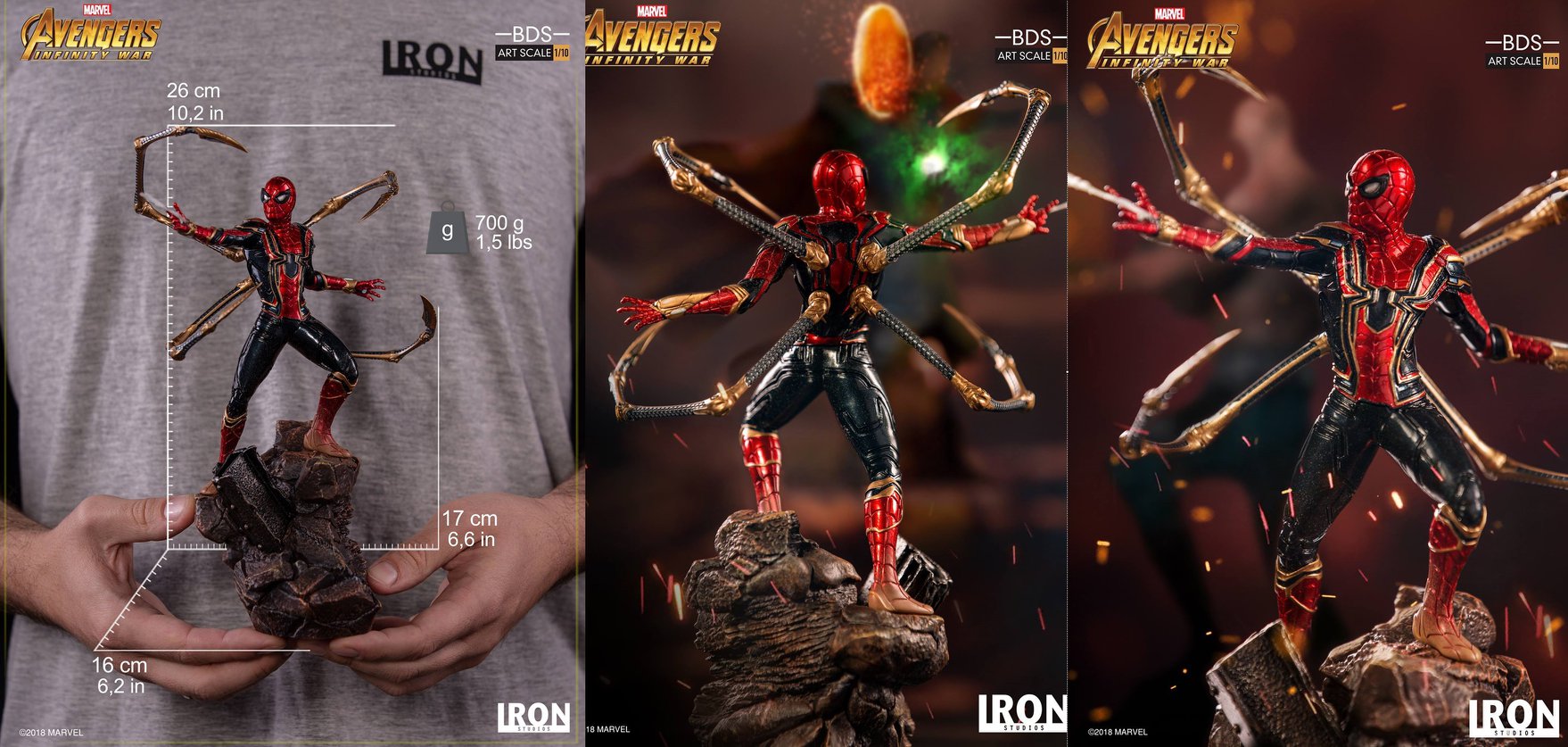 พร้อมส่ง spideman the avengers infinity war 1/10 scale