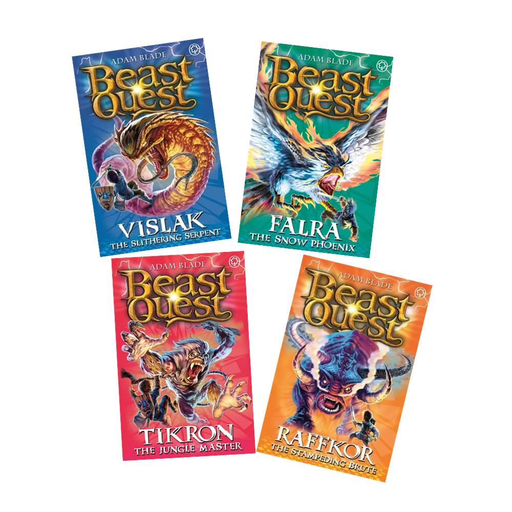 The World of Adam Blade 12 Books Collection in a Red Bag : Beast Quest + Sea Quest + Team Hero เซตหนังสือของอดัม เบลด 12 เล่ม พร้อมกระเป๋า