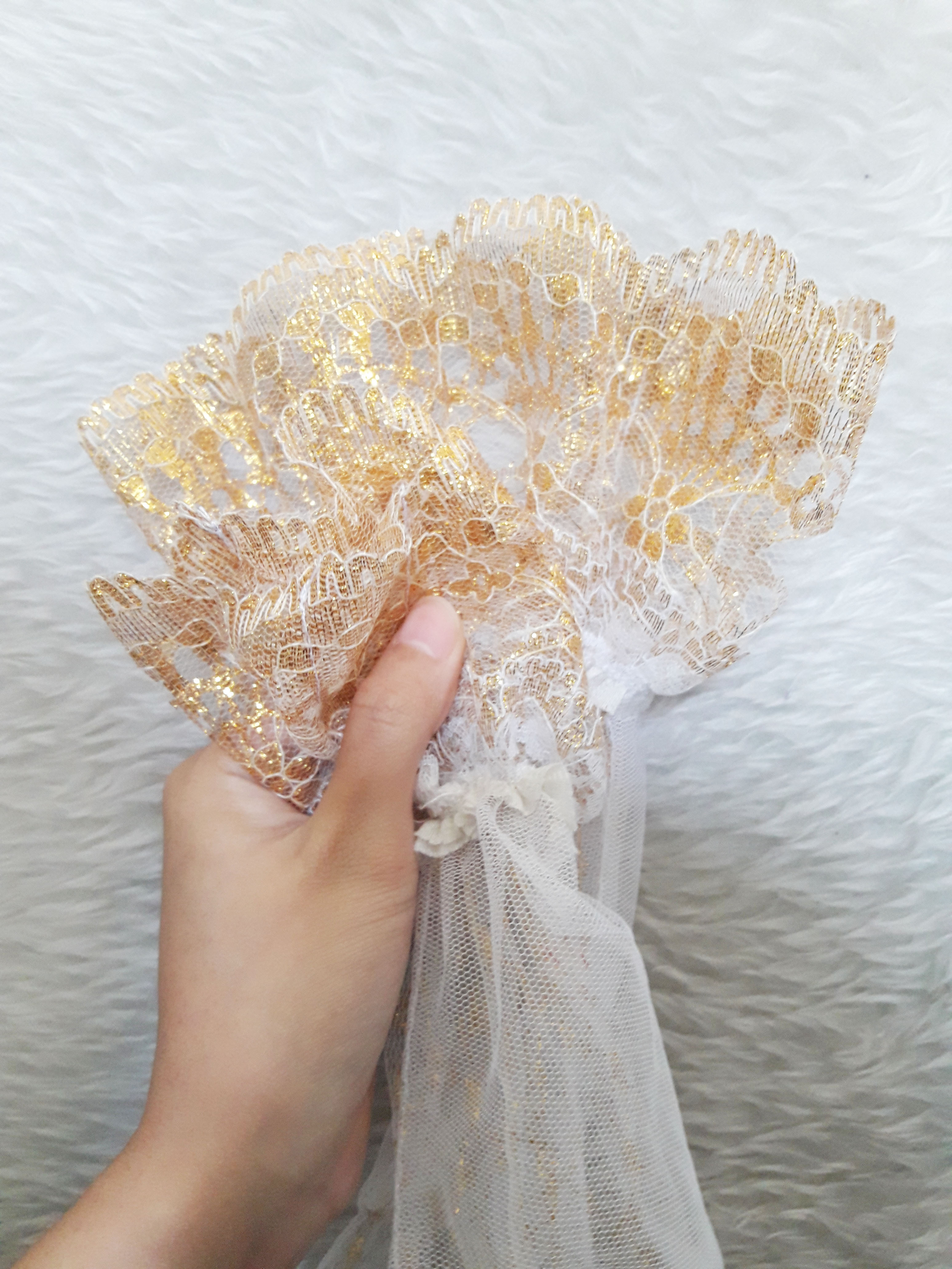 ถุงมือลูกไม้เด็ก-ผู้ใหญ่ ถุงมือตาข่าย ออกงาน Size SS-XL สีขาว/ดำ/แดง/ขาวทอง/ดำทอง