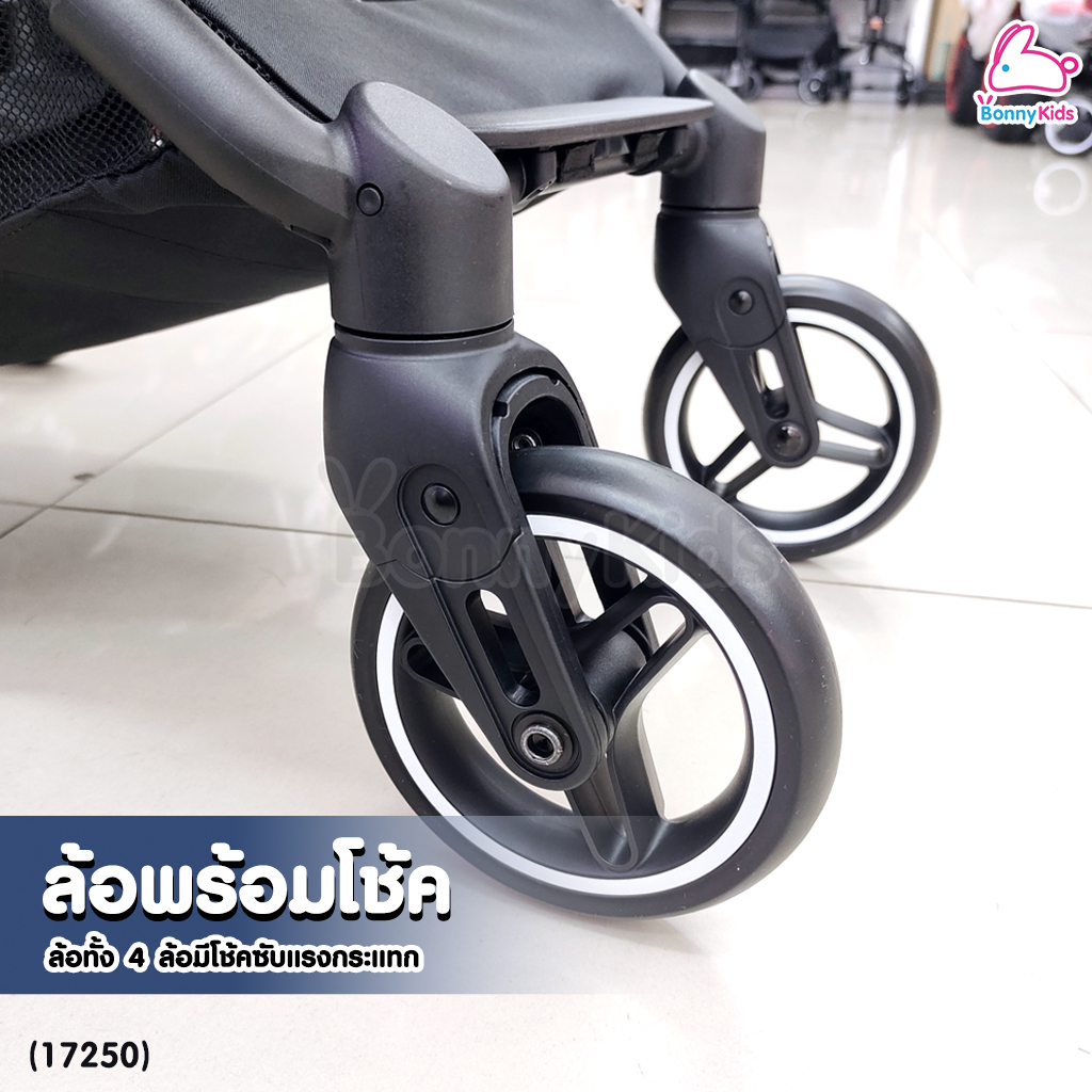 (17250) Bronco (บรอนโก) รถเข็นเด็ก รุ่น Snello รถเข็นเด็กพับเล็กน้ำหนักเบาเพียง5 Kg พับพกพา สามารถนำขึ้นเครื่องบินได้