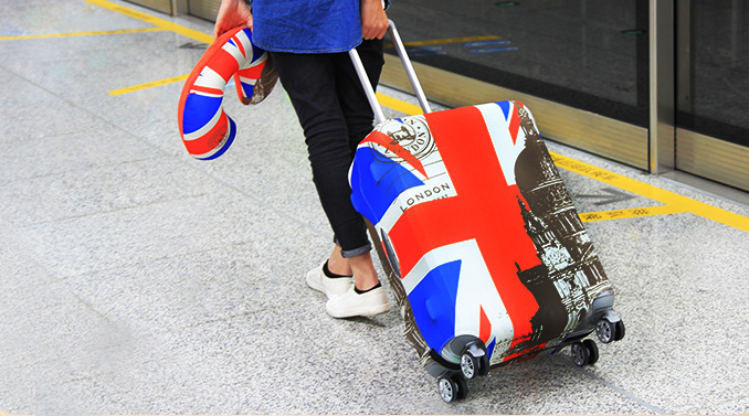 (ผ้ายืด พิมพ์ลาย ขนาด XL) ผ้าคลุมกระเป๋าเดินทาง ขนาด 29 - 32 นิ้ว มี 10 ลาย 10 แบบให้เลือก