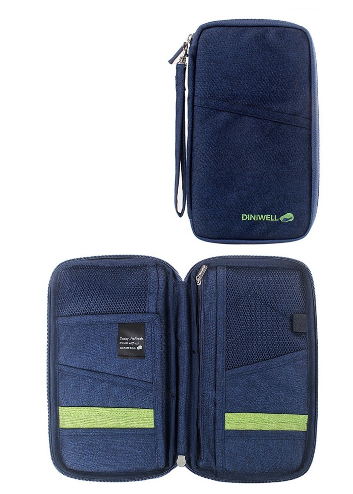 กระเป๋าใส่พาสปอร์ต กระเป๋าใส่หนังสือเดินทาง ใส่เอกสารต่างๆ มีสายคล้องมือ คุณภาพดี (Travel Wallet Passport Holder, Family Passport Holder with Hand & Neck Strap)