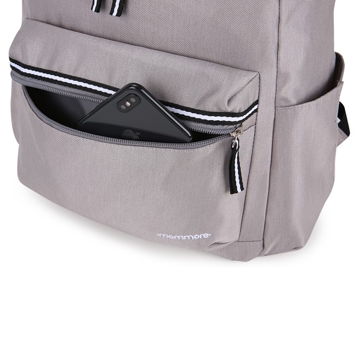 mommore กระเป๋าคุณแม่ กระเป๋าสัมภาระคุณแม่ กระเป๋าแม่ลูกอ่อน กันน้ำ พร้อมแผ่นรองเปลี่ยนผ้าอ้อม จุมาก น้ำหนักเบา เหมาะสำหรับเดินทาง (Grey)