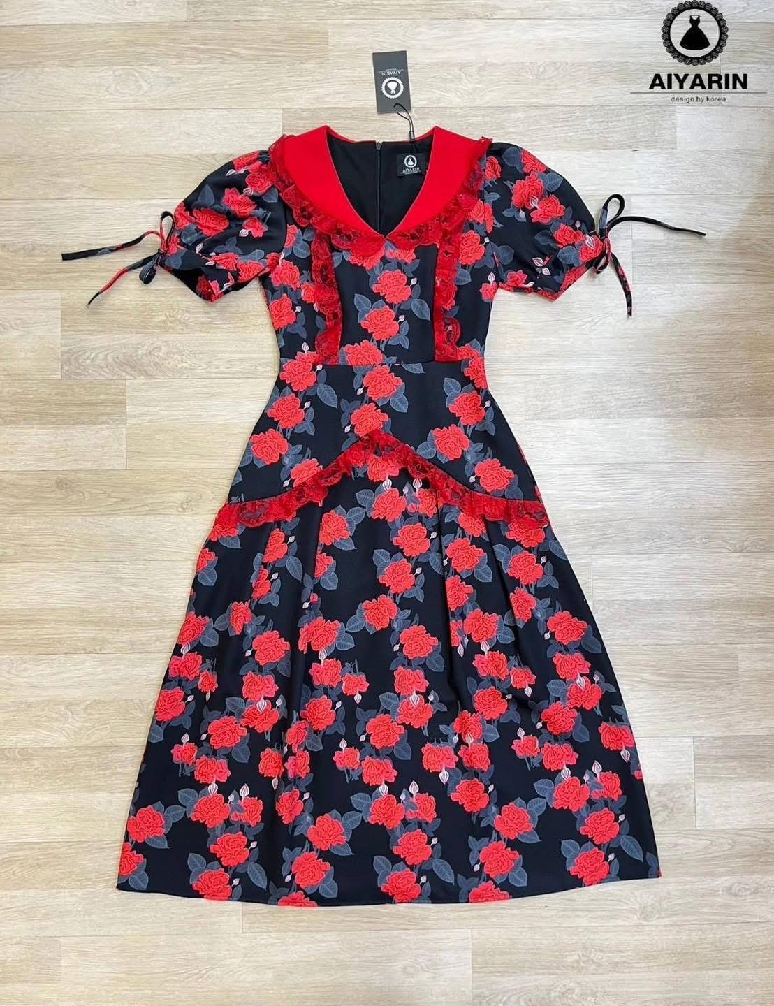 เดรสผ้าเนื้อดีมีทรงสวยมั้กๆผ้าหนานิ่มไฮโซสวมใส่ง่ายเเต่งเเนวลูกคุณมั้กๆคะเดรสกระโปรงยาว เอวเข้ารูป ใส่สบาย : สินค้าคุณภาพ (พร้อมส่ง)