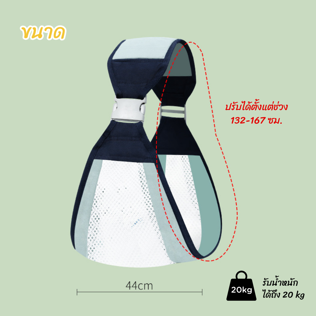 NanaBaby เป้อุ้มเด็กแรกเกิด - 36 เดือน เป้อุ้มนอน/อุ้มนั่ง 2in1 สรีระถูกต้อง