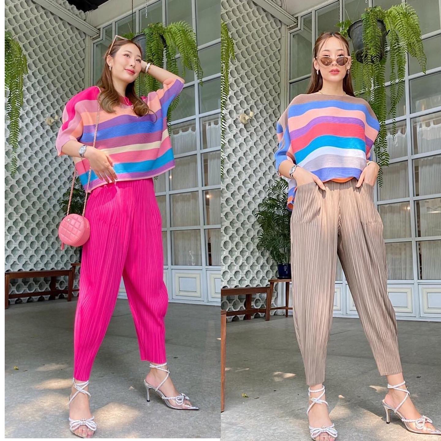 ชุดเซต เสื้อ+กางเกง สวย เรียบหรู ไฮโซวววว 😍 เสื้ออัดพลีท 100% เนื้อเดียวกับงาน Brand งาน สวย High Quality ✔️ . สินค้าคุณภาพ (พร้อมส่ง)