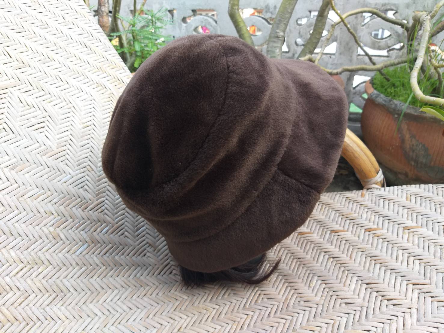 หมวกบักเก็ตขนหมีสุดนุ่ม ELLE