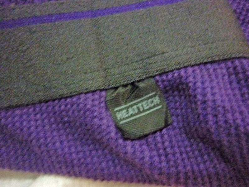 กางเกงฮีทเทคชาย Uniqlo ผ้าวาฟเฟิลสีม่วง