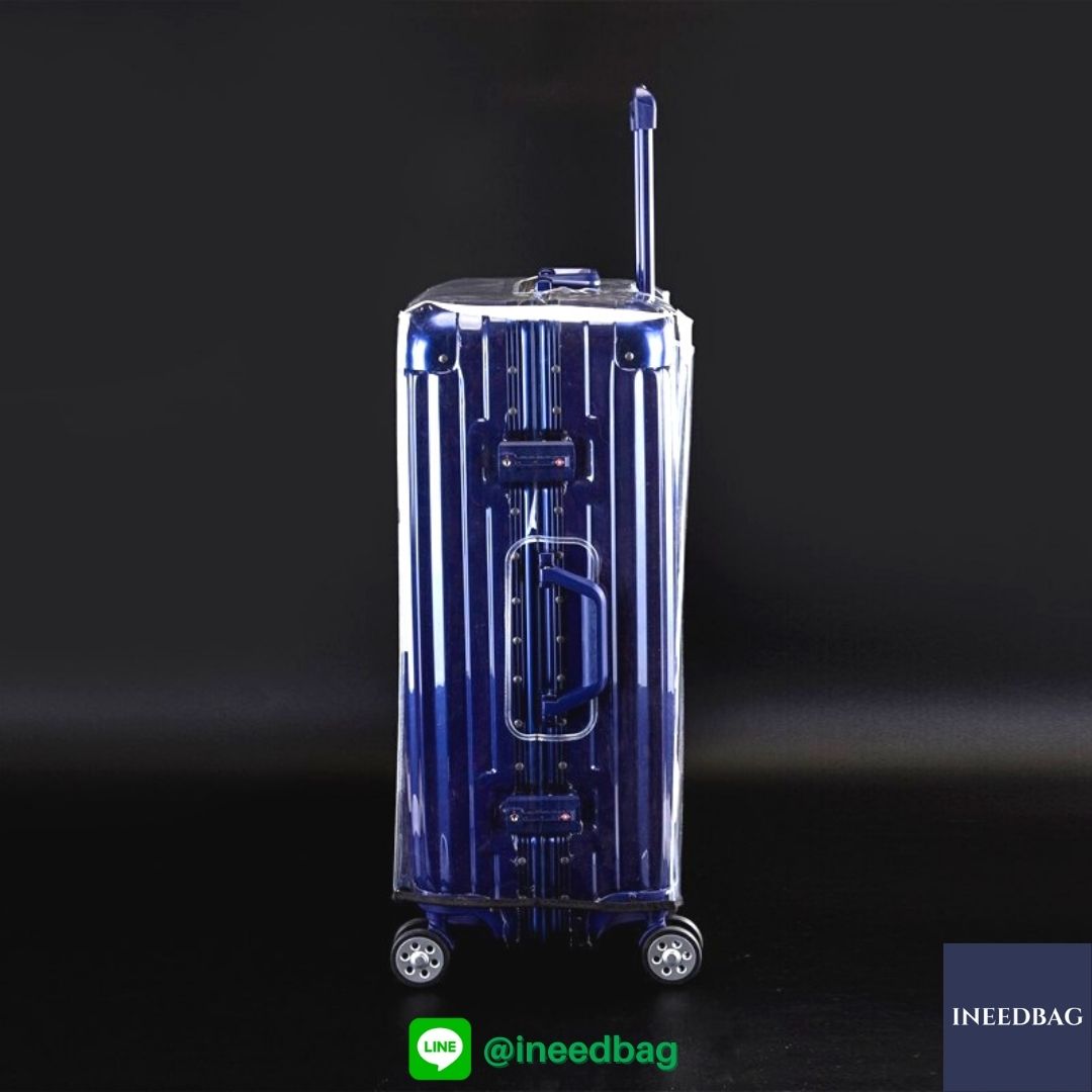 (PVC ขอบใส 24") ผ้าคลุมกระเป๋าเดินทาง ขนาด 24 นิ้ว ผลิตจาก PVC ใส หนาขึ้น ไม่มีตะเข็บ ตีนตุ๊กแกใหญ่