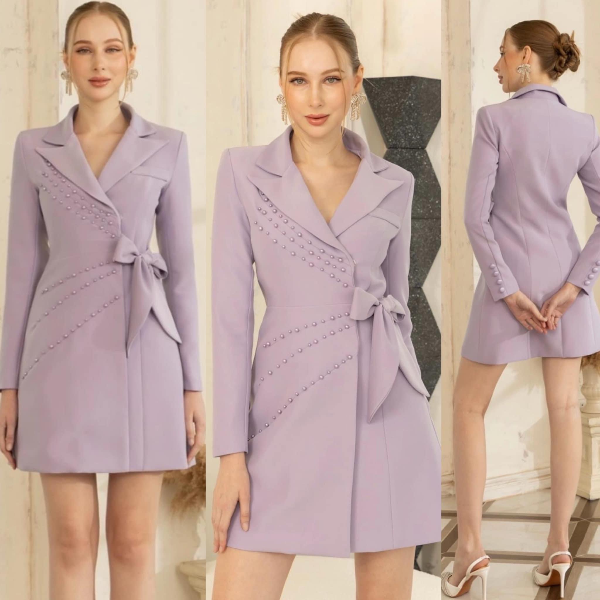 เดรสปกเทเล่อร์ ทรงเข้ารูป ป้ายหน้าแต่งมุก เนื้อผ้าเกรดเอ เนื้อนุ่มใส่สบาย : สินค้าคุณภาพ (พร้อมส่ง)