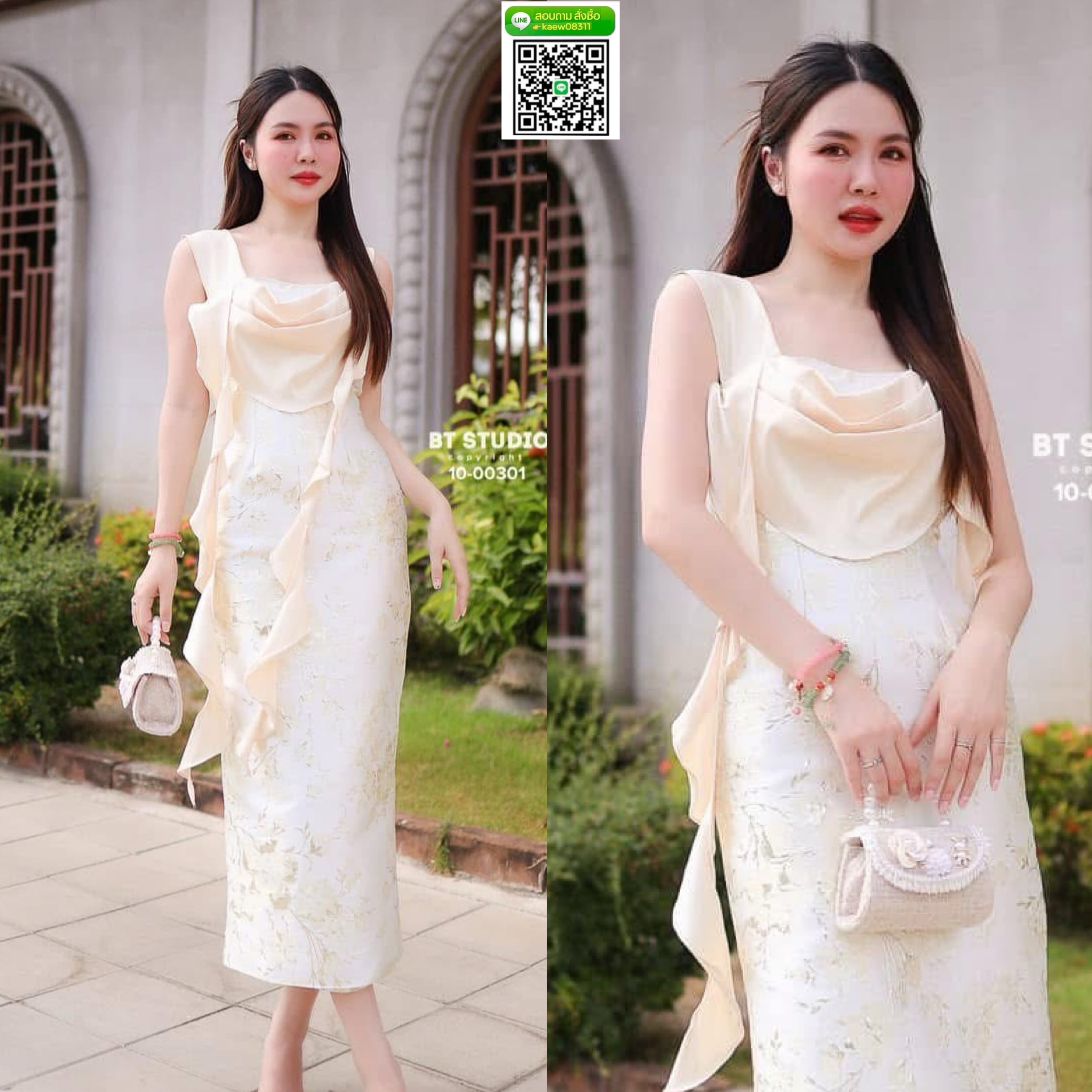 เดรสยาวออกงานแต่งสายเดี่ยวเนื้อผ้าซาตินแต่งคอถ่วงเป็นรูปหัวใจแต่งระบายชายทั้งสองข้าง งานผ้าทอลายแจ๊คกาด ผ่าหลัง งานสวยเนื้อผ้าดีมีซับใน มีซิปหลังค่ะ ใส่สบาย : สินค้าคุณภาพ (พร้อมส่ง)