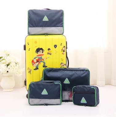 Travel Season กระเป๋าจัดระเบียบเดินทาง 4 ใบ จัดระเบียบเสื้อผ้าในบ้าน กันน้ำ ใส่เสื้อผ้า กันน้ำ มี 5 สีให้เลือก