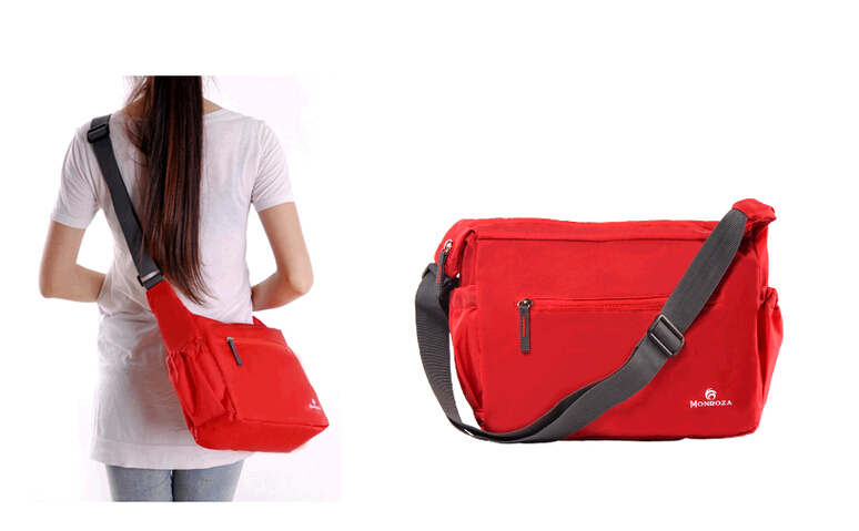 กระเป๋าสะพายพับเก็บได้ ผลิตจากไนล่อนกันน้ำคุณภาพดี พกพาสะดวก คุ้มค่า มีให้เลือก 7 สี