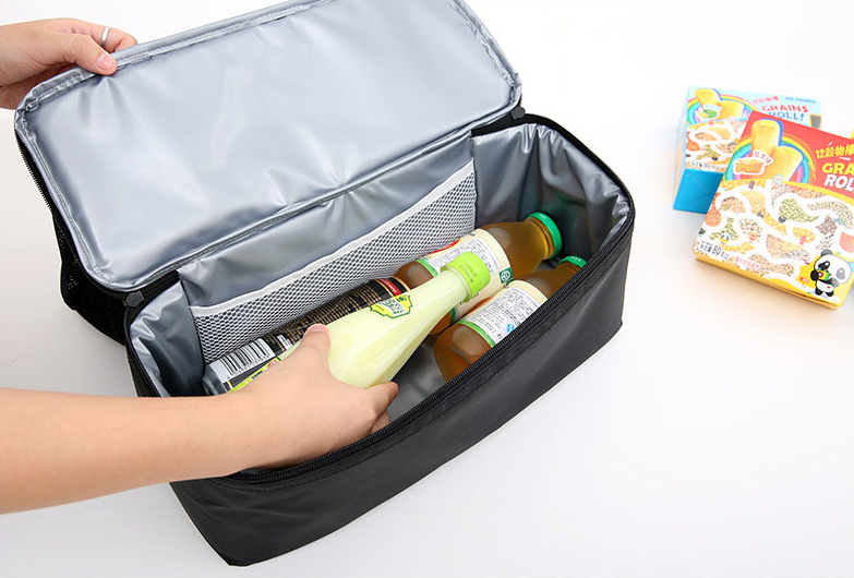 กระเป๋าเก็บความเย็น สะพายได้ เป็นตาข่าย เก็บอุณหภูมิร้อน-เย็น รูปทรงสวย เก๋ กะทัดรัด คุณภาพดี มีดีไซน์ (สีดำ)