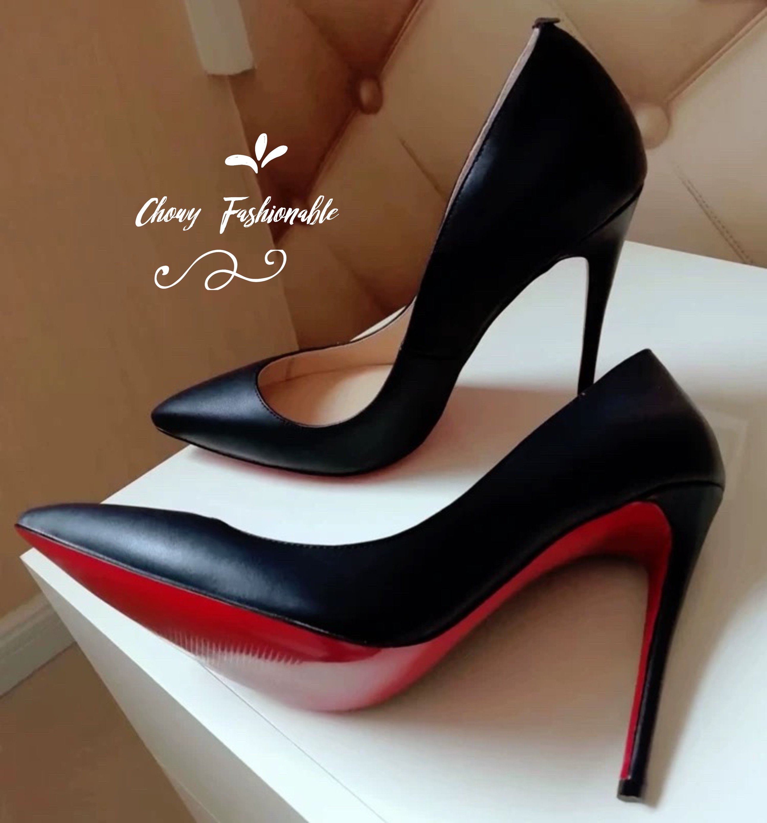 รองเท้าส้นสูงไซส์ใหญ่ 40-52 หนังแท้ หนังแมท คัชชูส้นสูงหัวแหลม ส้นเข็ม 10 ซม Pointed High Heel Real Leather CHOWY KR0616MT10