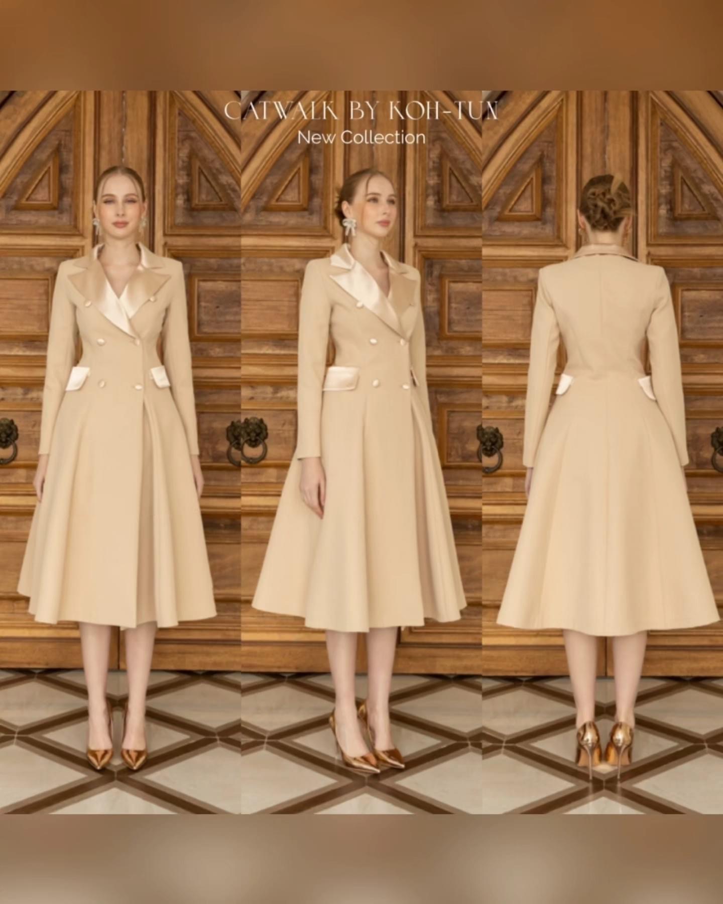 เดรสปกเลื่อมกระโปรงบาน+กระโปรงสุ่ม งาน ผ้าเนื้อดี ผ้าสวยสุดๆ : สินค้าคุณภาพ (พร้อมส่ง)