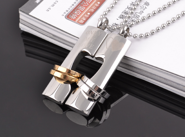 สร้อยคู่ สร้อยคอคู่ สร้อยคู่รัก Only My Love มีสีเงิน, ทอง, ฟ้า (เก็บเงินปลายทางได้)